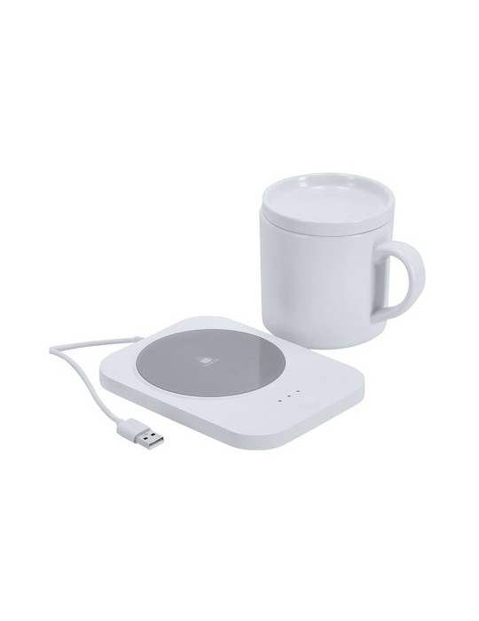 Chauffe Tasses Chargeur Wasoox Matières : céramique Couleurs : blanc personnalisable avec votre logo