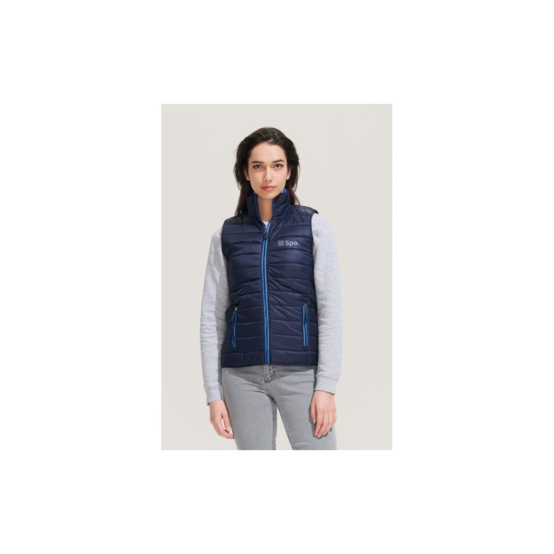 Gilet Bodywarmer Femme Personnalisé Éco-responsable - WAVE Taille textile : S Couleurs : noir goodies personnalisé en stock