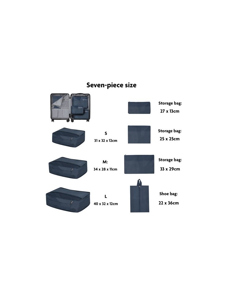 Set Organiseur Combol Matières : polyester Couleurs : bleu marine impression haute définition