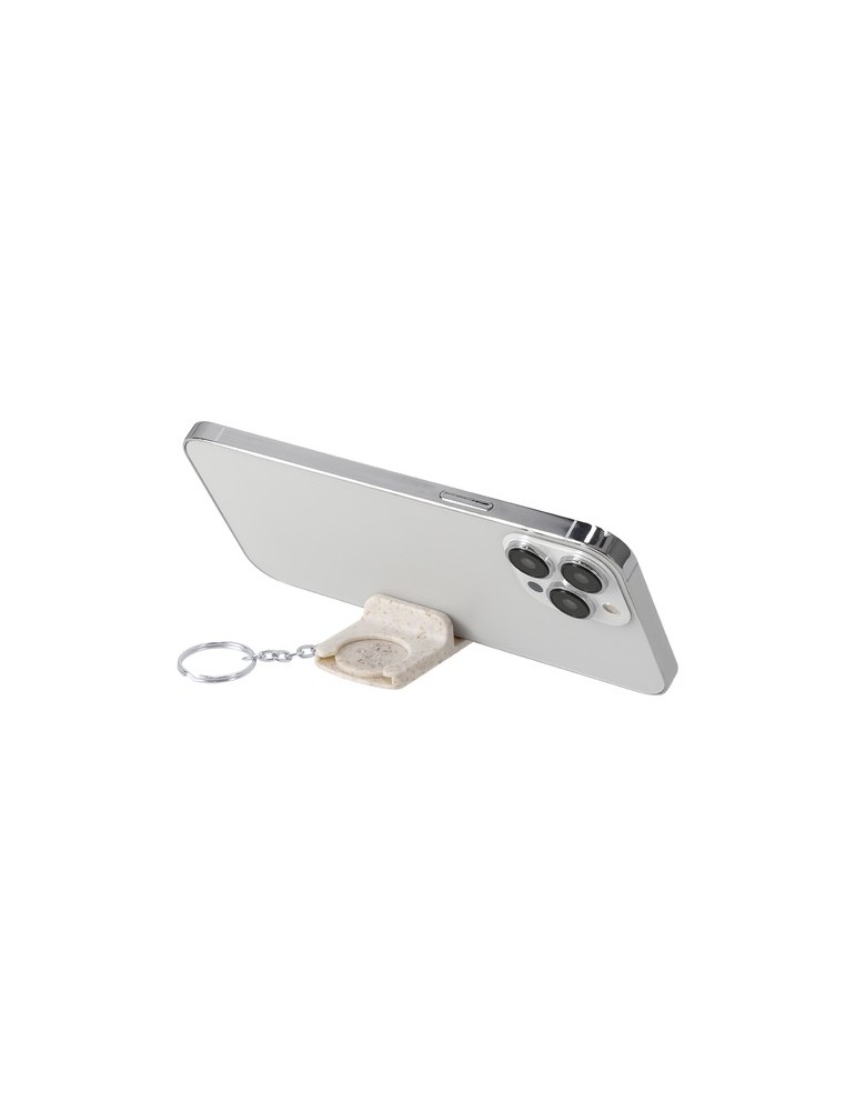 Porte-Clés Monnaie Support Lansan Couleurs : naturel Matières : paille de blé goodies publicitaire événementiel