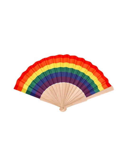 Éventail Prokip Matières : bois Couleurs : rainbow personnalisable avec votre logo