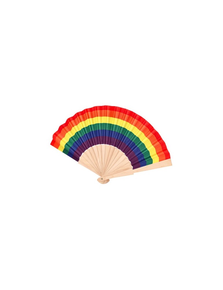 Éventail Prokip Matières : bois Couleurs : rainbow cadeau entreprise pas cher