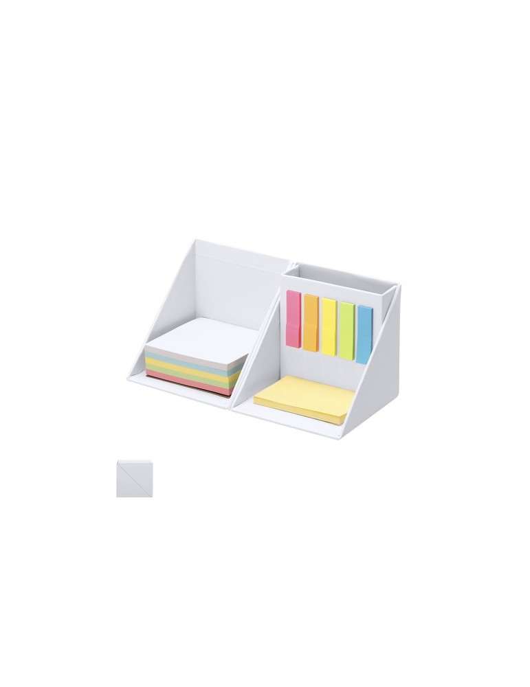 Porte-Crayons Porte Notes Trigris Matières : carton recyclé Couleurs : blanc