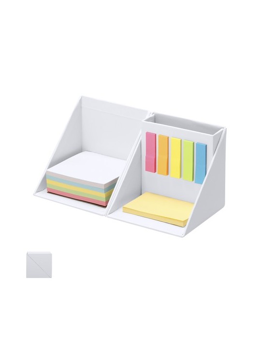 Porte-Crayons Porte Notes Trigris Matières : carton recyclé Couleurs : blanc