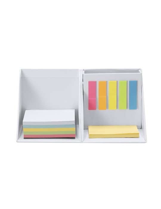 Porte-Crayons Porte Notes Trigris Matières : carton recyclé Couleurs : blanc personnalisable avec votre logo