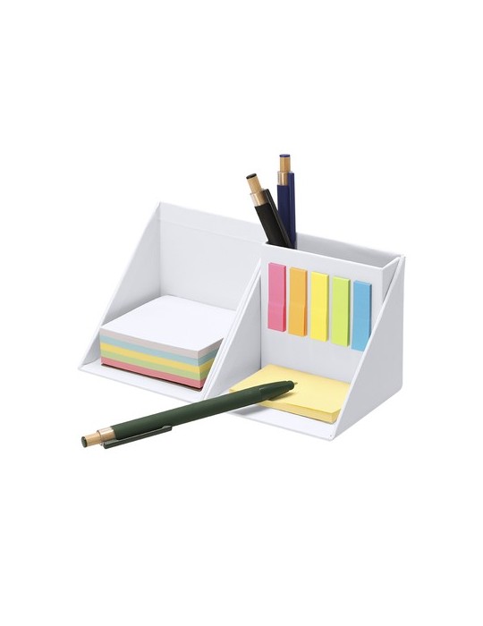 Porte-Crayons Porte Notes Trigris Matières : carton recyclé Couleurs : blanc goodies publicitaire événementiel