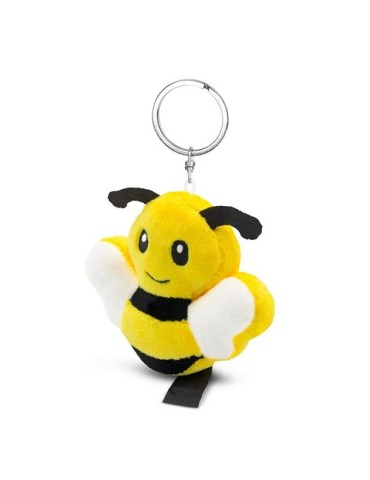 Abeille en peluche RPET, porte-clés | Miro Matières : PET recyclé Couleurs : jaune