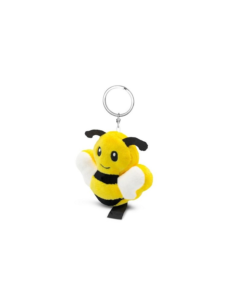 Abeille en peluche RPET, porte-clés | Miro Matières : PET recyclé Couleurs : jaune