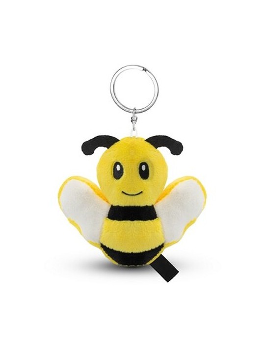 Abeille en peluche RPET, porte-clés | Miro Matières : PET recyclé Couleurs : jaune personnalisable avec votre logo