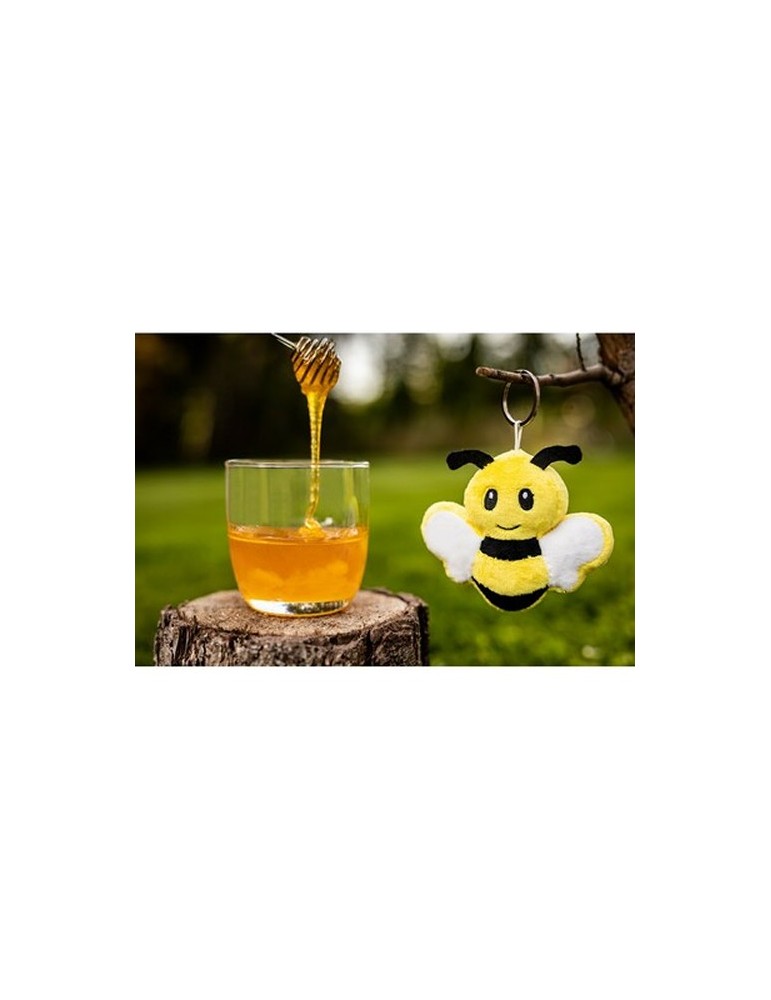 Abeille en peluche RPET, porte-clés | Miro Matières : PET recyclé Couleurs : jaune cadeau entreprise pas cher