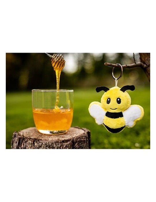 Abeille en peluche RPET, porte-clés | Miro Matières : PET recyclé Couleurs : jaune cadeau entreprise pas cher