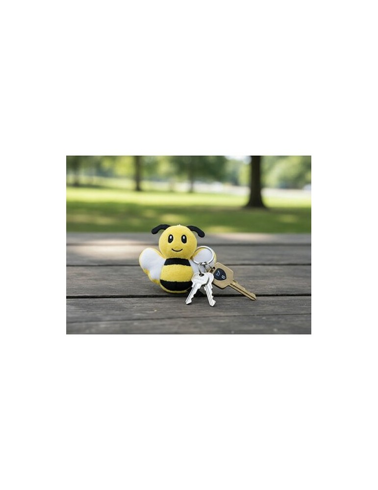 Abeille en peluche RPET, porte-clés | Miro Matières : PET recyclé Couleurs : jaune goodies publicitaire événementiel