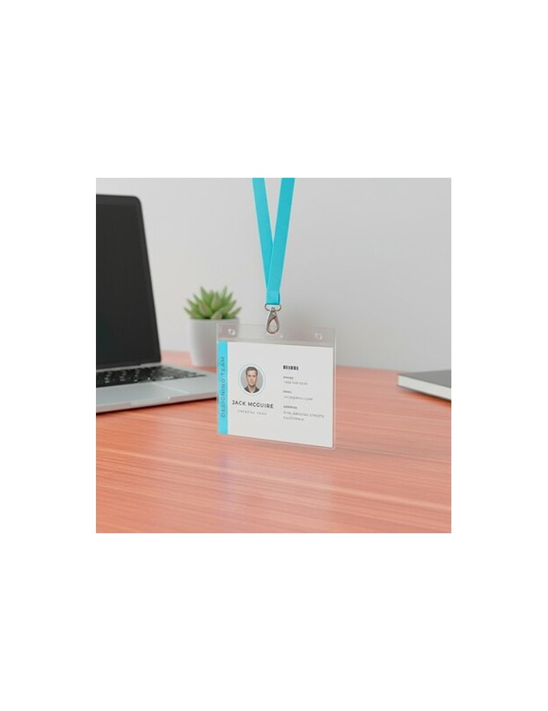 Porte-badge | Norne Matières : PVC Couleurs : naturel personnalisable avec votre logo