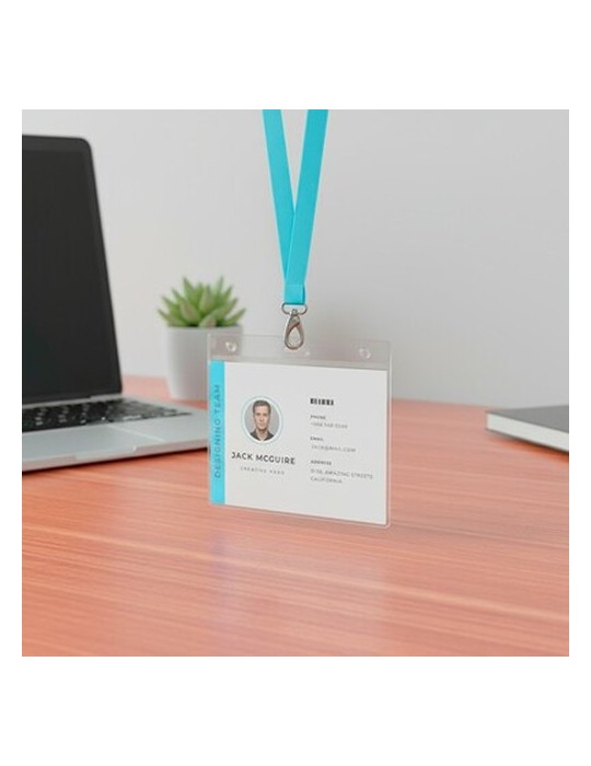 Porte-badge | Norne Matières : PVC Couleurs : naturel personnalisable avec votre logo