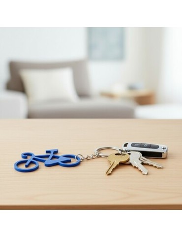Porte-clés en forme de « bicyclette » | Rekab Matières : aluminium Couleurs : bleu 2