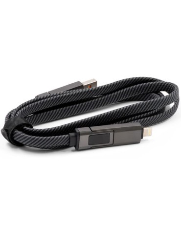 Câble de charge BrandCharger Thor Eco Matières : nylon Couleurs : gun 2