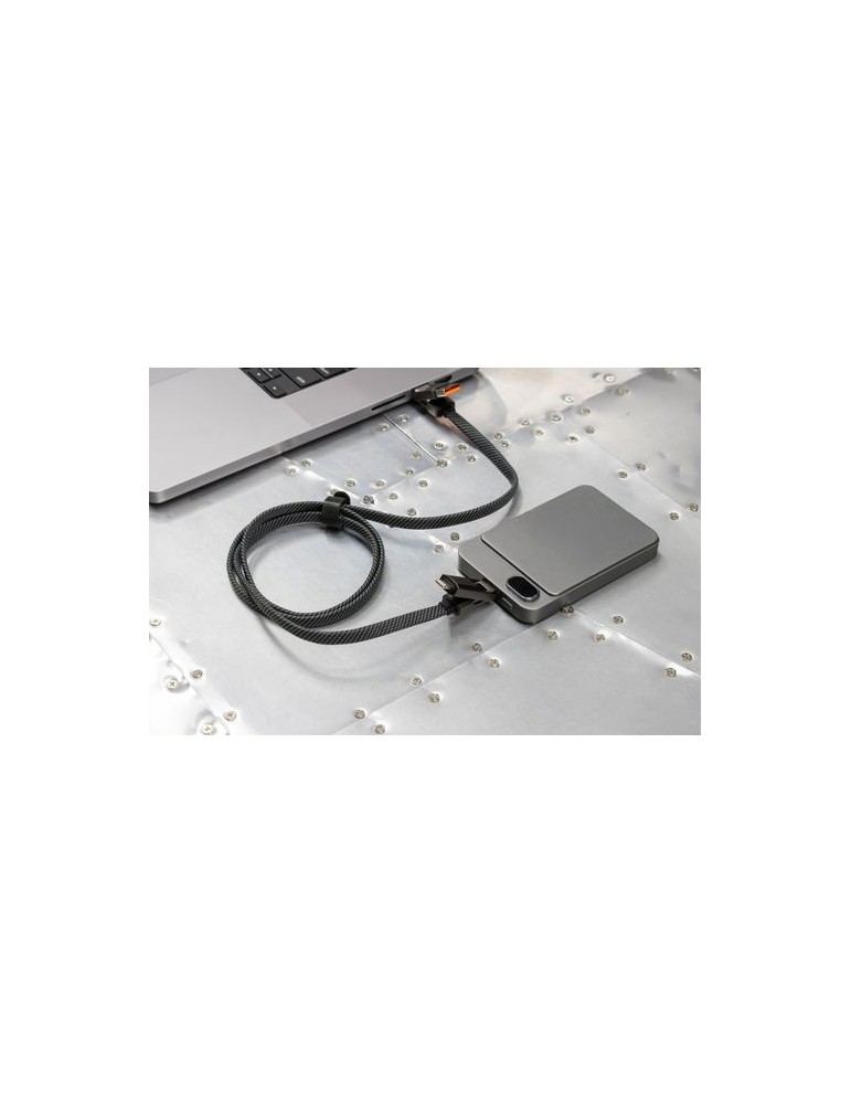 Câble de charge BrandCharger Thor Eco Matières : nylon Couleurs : gun cadeau collaborateur premium