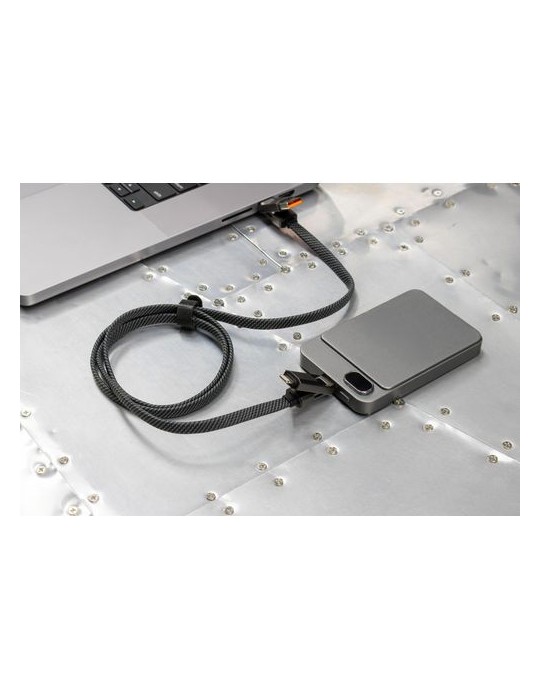 Câble de charge BrandCharger Thor Eco Matières : nylon Couleurs : gun cadeau collaborateur premium