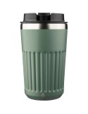 Mug double paroi en acier inoxydable recyclé de 400 ml Chiara Matières : silicone Couleurs : blanc livraison express 24h 48h