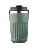 Mug double paroi en acier inoxydable recyclé de 400 ml Chiara Matières : silicone Couleurs : vert goodies publicitaire événement