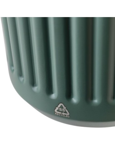 Mug double paroi en acier inoxydable recyclé de 400 ml Chiara Matières : silicone Couleurs : bleu cadeau entreprise pas cher