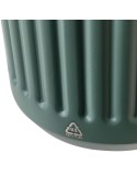 Mug double paroi en acier inoxydable recyclé de 400 ml Chiara Matières : silicone Couleurs : bordeaux objet promotionnel éco-res