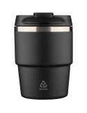 Mug double paroi de 175 ml en acier inoxydable recyclé Oli Matières : céramique Couleurs : noir
