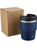 Mug double paroi de 175 ml en acier inoxydable recyclé Oli Matières : céramique Couleurs : noir personnalisation rapide en Franc