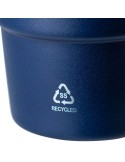 Mug double paroi de 175 ml en acier inoxydable recyclé Oli Matières : céramique Couleurs : noir goodies personnalisé en stock