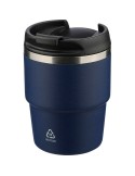 Mug double paroi de 175 ml en acier inoxydable recyclé Oli Matières : céramique Couleurs : blanc impression haute définition