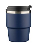 Mug double paroi de 175 ml en acier inoxydable recyclé Oli Matières : céramique Couleurs : blanc marquage couleur éclatante
