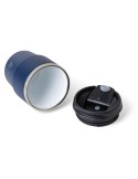 Mug double paroi de 175 ml en acier inoxydable recyclé Oli Matières : céramique Couleurs : blanc marquage couleur éclatante