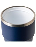 Mug double paroi de 175 ml en acier inoxydable recyclé Oli Matières : céramique Couleurs : bleu accessoire événementiel unique