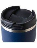 Mug double paroi de 175 ml en acier inoxydable recyclé Oli Matières : céramique Couleurs : bleu personnalisable avec votre logo