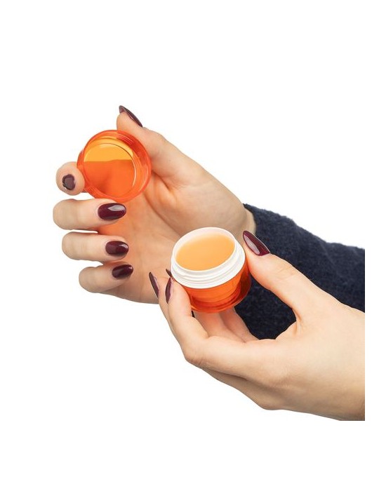 Baume à lèvres dans un pot en AS Malik Matières : AS Couleurs : orange personnalisation rapide en France