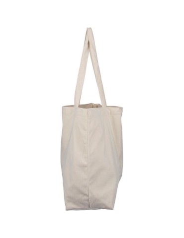 Sac shopping en velours côtelé Tino Couleurs : gris objet promotionnel éco-responsable