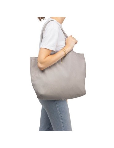 Sac shopping en velours côtelé Tino Couleurs : gris objet publicitaire robuste