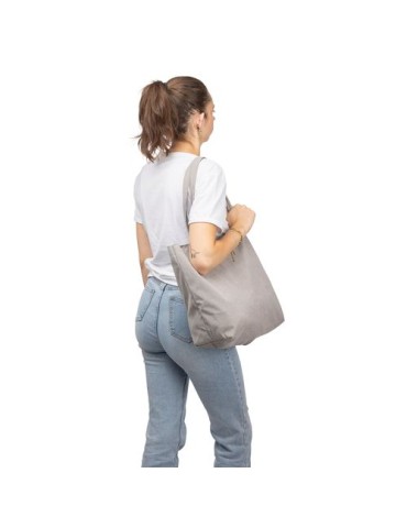 Sac shopping en velours côtelé Tino Couleurs : gris goodies personnalisé en stock