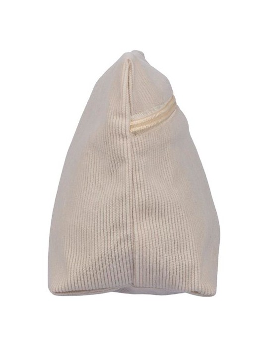 Trousse à maquillage zippée en velours côtelé Tia Couleurs : gris goodies publicitaire événementiel