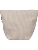 Trousse à maquillage zippée en velours côtelé Tia Couleurs : beige personnalisation sur mesure