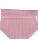 Trousse à maquillage zippée en velours côtelé Tia Couleurs : rose pastel cadeau entreprise pas cher