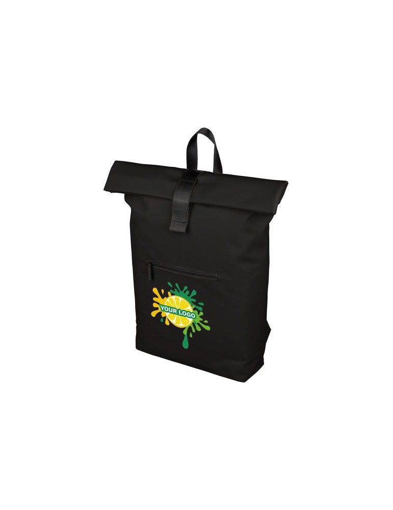 Sac à dos en PU recyclé Naiya Matières : polyester Couleurs : noir objet promotionnel éco-responsable