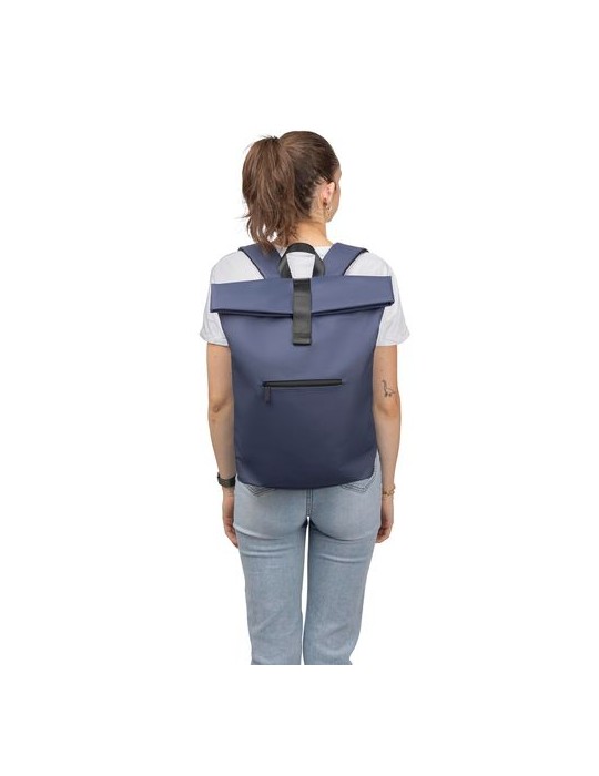 Sac à dos en PU recyclé Naiya Matières : polyester Couleurs : noir objet publicitaire robuste