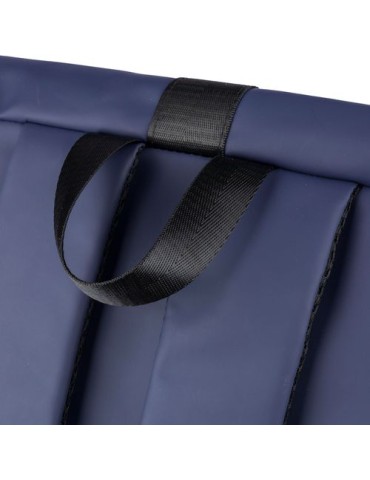 Sac à dos en PU recyclé Naiya Matières : polyester Couleurs : bleu personnalisation sur mesure