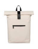 Sac à dos en PU recyclé Naiya Matières : polyester Couleurs : beige personnalisable avec votre logo