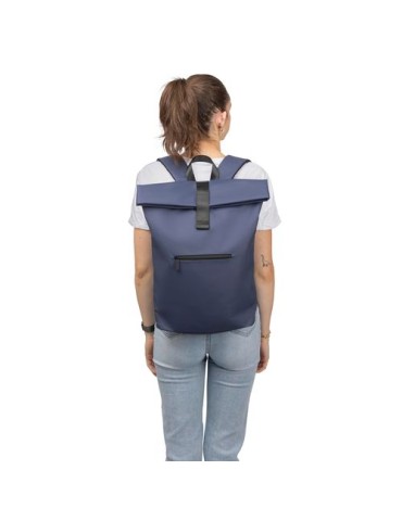 Sac à dos en PU recyclé Naiya Matières : polyester Couleurs : beige marquage couleur éclatante