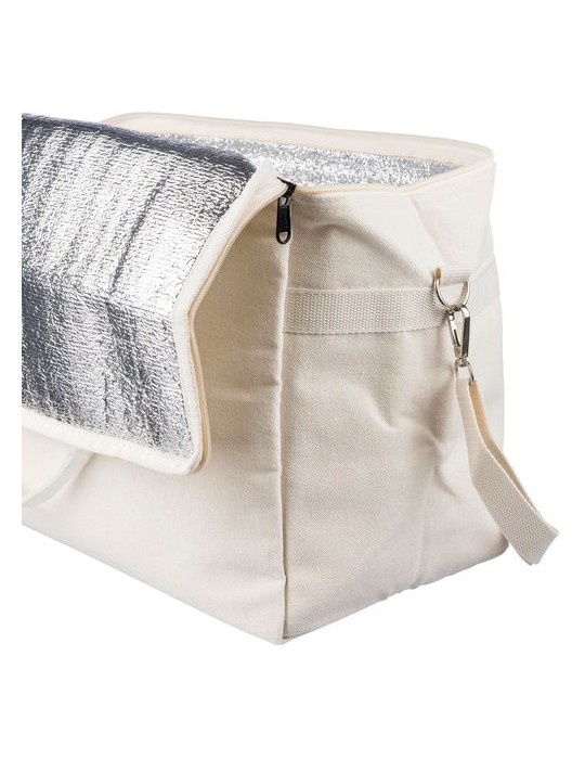 Sac isotherme en polycoton recyclé 330 g/m2 Luz Matières : coton recyclé Couleurs : bleu goodies personnalisé en stock