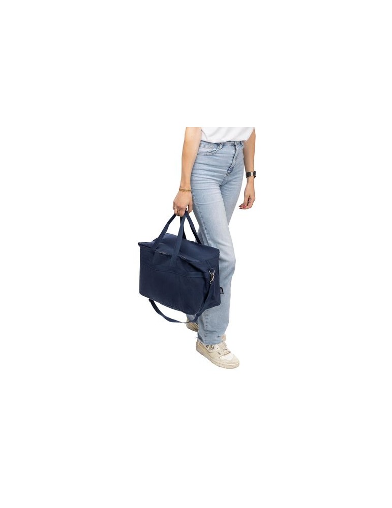 Sac isotherme en polycoton recyclé 330 g/m2 Luz Matières : coton recyclé Couleurs : bleu goodies publicitaire durable