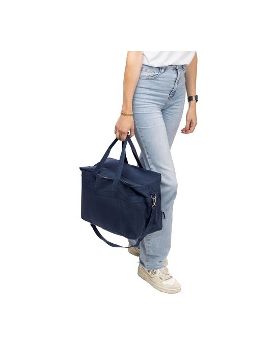 Sac isotherme en polycoton recyclé 330 g/m2 Luz Matières : coton recyclé Couleurs : bleu goodies publicitaire durable