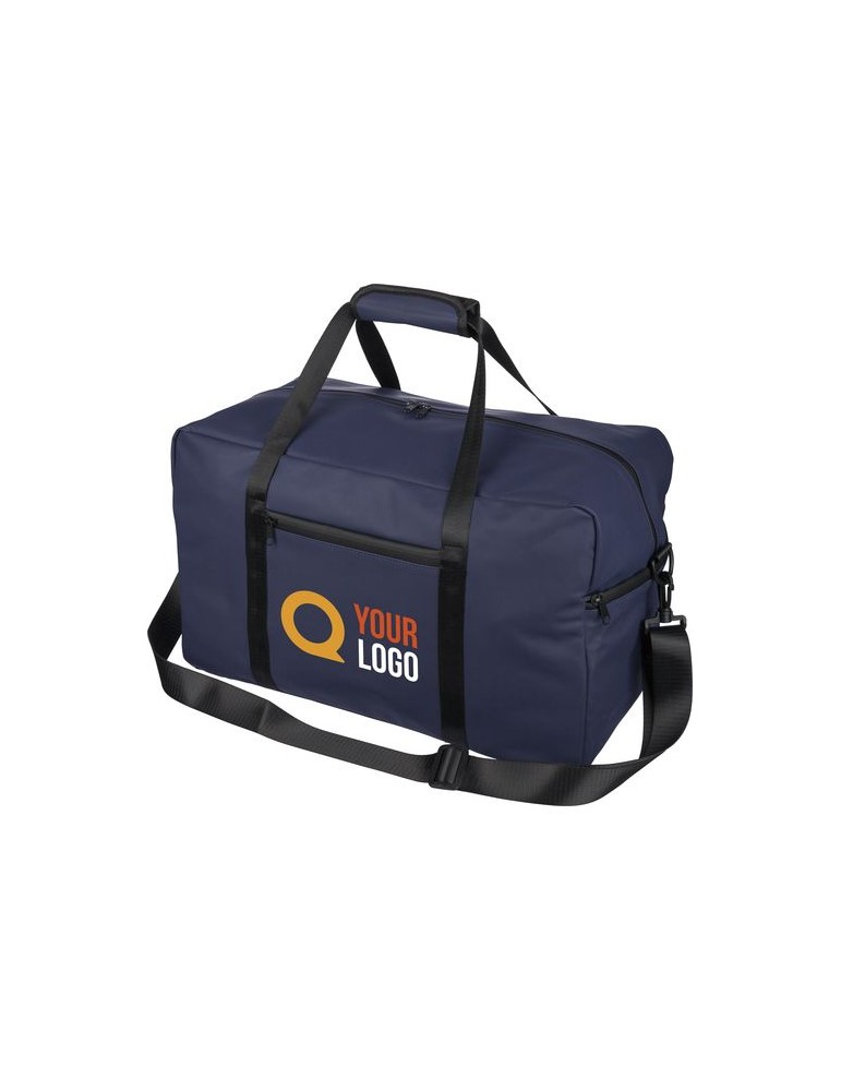 Sac de sport en PU recyclé Mirae Matières : polyester Couleurs : noir marquage laser ultra précis